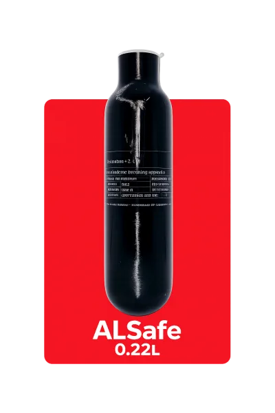 Фото Колба высокого давления Alsafe 0,22 л 300 бар для EDgun Леший 2 в интернет-магазине Nickhunter